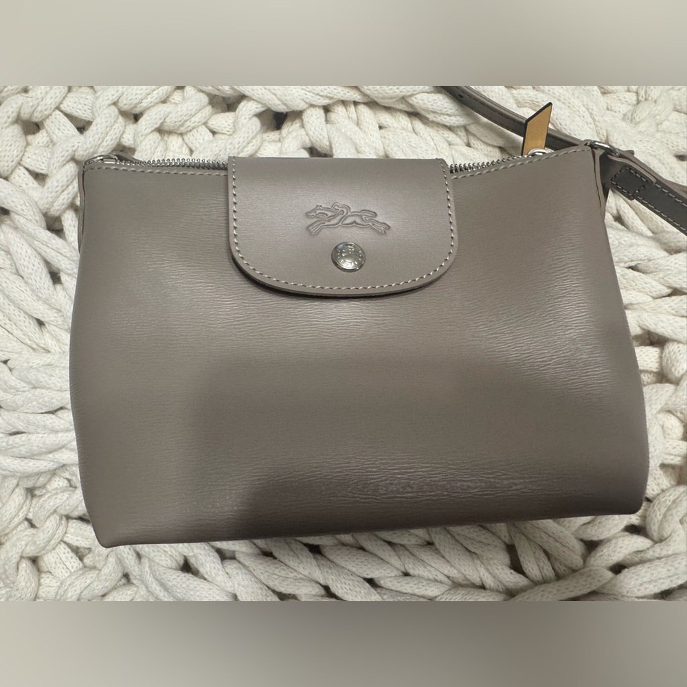 RARE Discontinued Turtle Dove – Longchamp Le Pliage City Coated Canvas Tote EUC